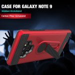 Wholesale Galaxy Note 9 Metallic Plate Stand Case Work with Magnetic Mount Holder (Black)
